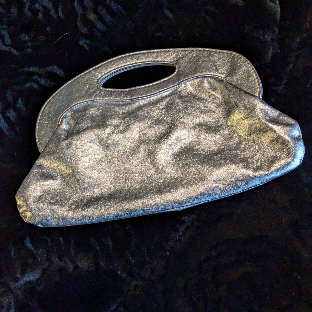 Silver Metallic Women's Clutch